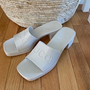 Brand new white slides sandals size 8